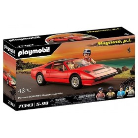 Playmobil 71343 Magnum, p.i. Ferrari 308 GTS Quattrovalvole, Voiture légendaire, Pièce de Collection pour Les Fans de Voiture