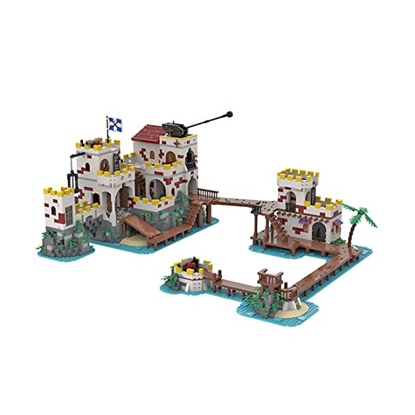 MayB La Porte Blanche Impériale - Jeu de Construction de Château Médiéval pour Adultes, Modèle de Collection de Jouets Pirate