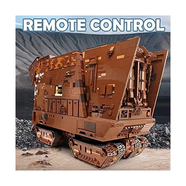 Ensemble de Construction UCS Sandcrawler, 13168 Pièces Grand Kit de Modèle de Chenille du Désert, avec Télécommande et Moteur