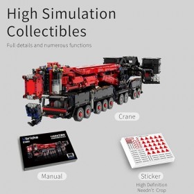 Technique Briques de serrage Grue pour LTM 11200 Modèle Kit de construction 9177 pièces avec 14 moteurs Grand MOC Grue téléco