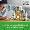 LEGO 21250 Minecraft La Forteresse du Golem de Fer, Jouet Château Qui se Transforme en Grande Figurine, avec 7 Minifigurines 