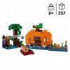 LEGO 21248 Minecraft La Ferme Citrouille, Maison à Construire avec Grenouille, Bateau, Coffre à Trésor et Figurines Steve et 