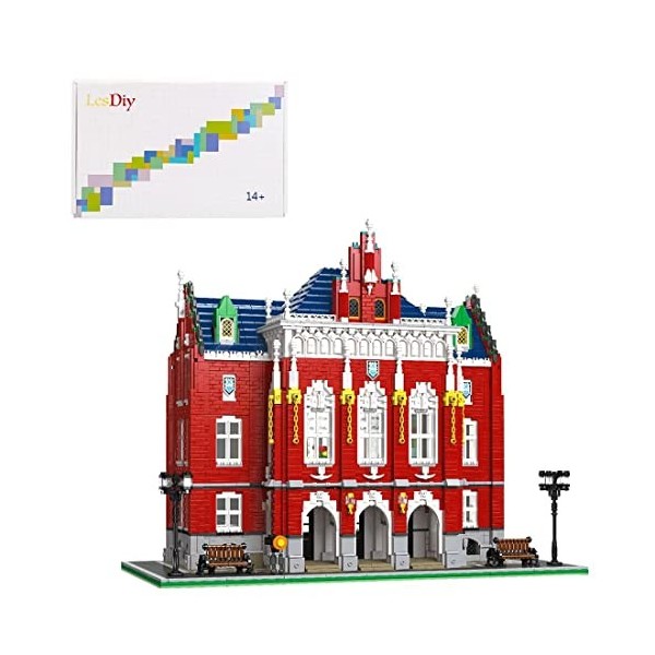 YANYUESHOP Blocs de Construction de Maison - 6355pcs England Red Brick University Street View, Ensemble de Construction modul