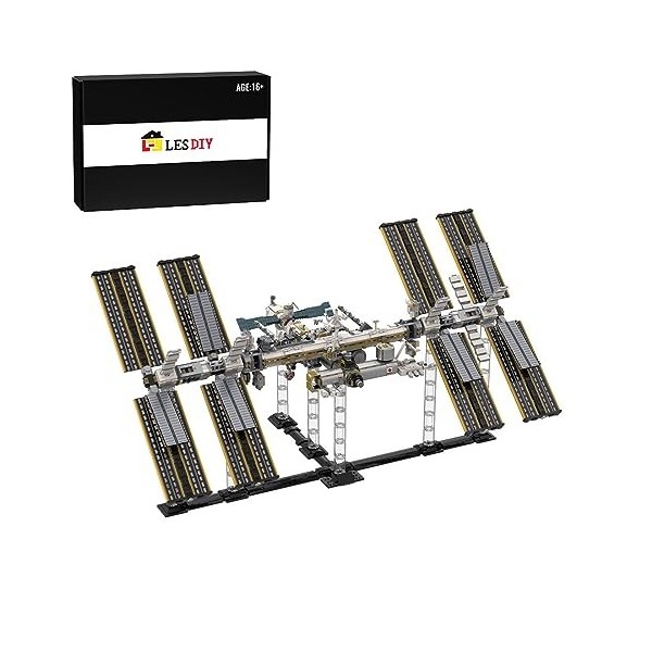 JANTY Technic International Kit de briques de construction de la station spatiale, 1:110 Explorations spatiales – Jouet éduca