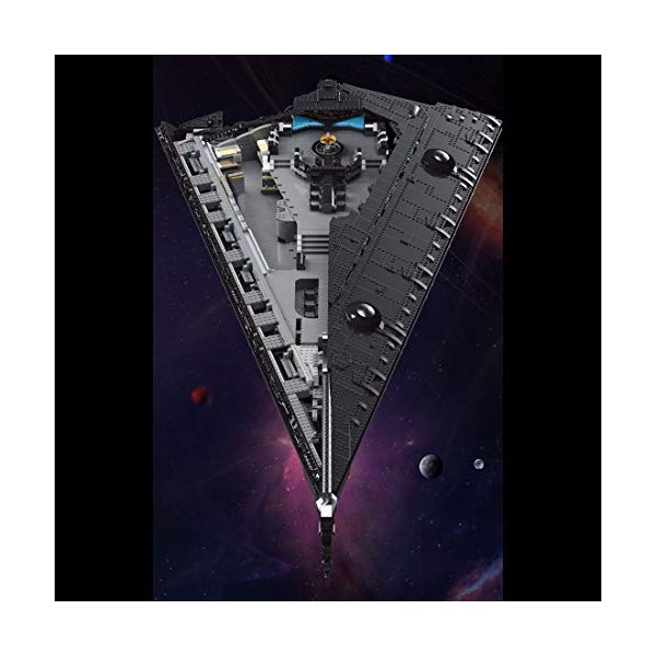 Onenineten Maquette Super Star Destroyer Blocs de Construction, Grand Sci-FI Modèle de UCS Vaisseau Spatial, 10368+ Pièces Je