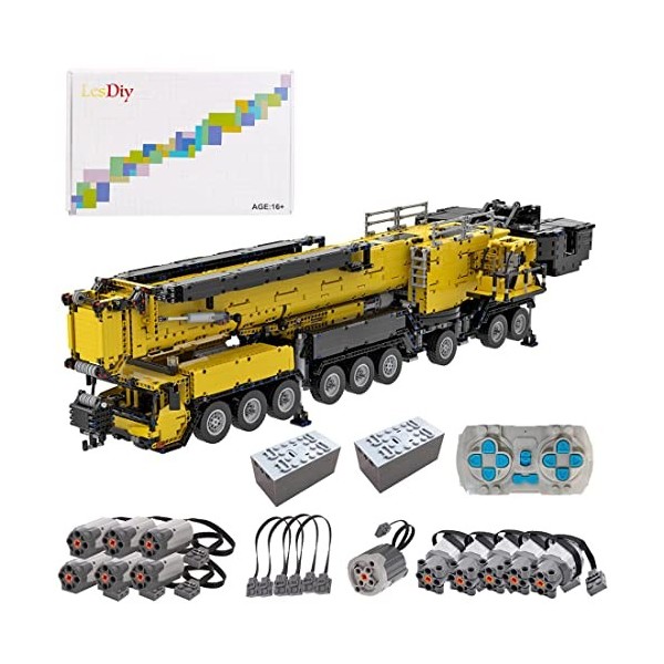 Panno 1:20 RC Engineering Crane Building Blocks, for LTM1750-9.1 with 12 Motors, 2.4G RC Mobile All-Terrain Crane Model, Smal