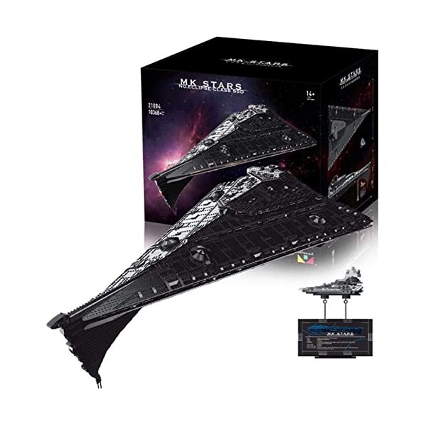 Technik Starship Model, 10368+Pcs Eclipse-Class Dreadnought Spaceship Building Set Mold King 21004 Super Star Destroyer UCS C