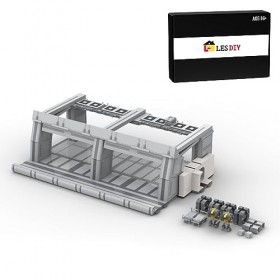 JANTY Ensemble de blocs de construction de science-fiction de guerre spatiale, modèle de hangar de combat de guerre spatiale,