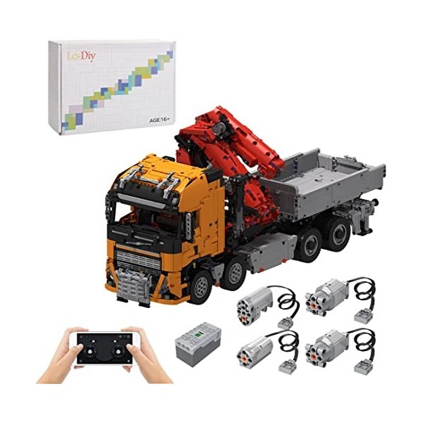 Blocs de Construction, Ensemble de Blocs de Construction, Camion européen MOC-118230, Jouets de développement de la motricité