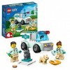 LEGO 60382 City LIntervention du Véhicule Vétérinaire, Jouet Ambulance pour Animaux, avec 2 Minifigurines et Figurines Chat 