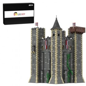 Fabroz Kit darchitecture MOC médiévale - 12171 pièces - Modèle de château anglais médiéval - Jouet dornement créatif pour e