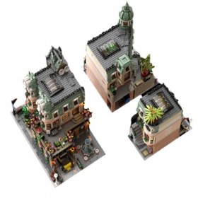 LXBH Modulaire Architecture Blocs De Construction 9718pièces MOC Grand Boutique Hotel & Garden Palace Restaurant Nano Micro B