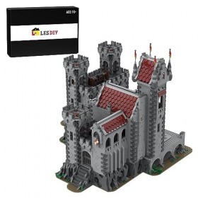 WUBA Kit de construction de château médiéval, château de pirates médiéval, blocs de construction modulaire, château de maison