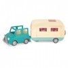 Lil Woodzeez 6486Z Ensemble Jouet Camping-Car Bleu - 40 pièces Comprenant un Van Transformable & Accessoires - Figurines non