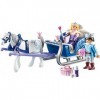 Playmobil 9474 Couple Royal et calèche - Comprend Un Cheval Royal et Un traineau de Cristal - Magic- féérique Princesse