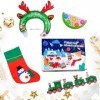 TKGEOUE Calendrier de lAvent Fidget 24 jours, Fidget Toy, Pop Set Bubble Toy anti-stress, boîte cadeau de Noël pour garçons,