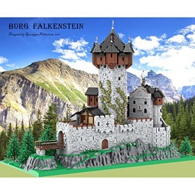 LOTSOFUN Serrure pour burg Falkenstein - Kit de construction modulaire - Maison 15539 pièces - Grand bâtiment gothique - Comp