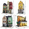 Foxcm 13518 Briques modulaires pour maison, maison de ville 4 en 1 avec éclairage LED, compatible avec Lego Creator Expert