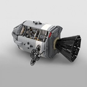 LXBH Ensemble De Blocs De Construction, 7702 Pièces De Modèle Darchitecture De Vaisseau Spatial Apollo, Série Aérospatiale M