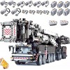 Technologie Grue Liebherr LTM 11200, 7986 Pièces Grue Télécommandée 2.4G RC/APP Grue Mobile LTM Blocs Serrage Compatibles ave