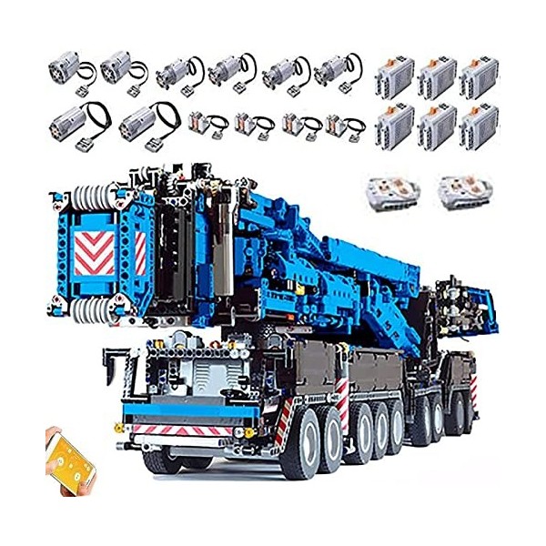 Technologie Grue Liebherr LTM 11200, 7986 Pièces Grue Télécommandée 2.4G RC/APP Grue Mobile LTM Blocs Serrage Compatibles ave