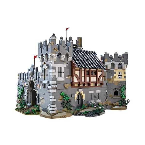 Modèle de Briques de château de château de la série médiévale Lion, MOC Jouet de Construction darchitecture de Collecte de C