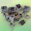 Modèle de Briques de château de château de la série médiévale Lion, MOC Jouet de Construction darchitecture de Collecte de C