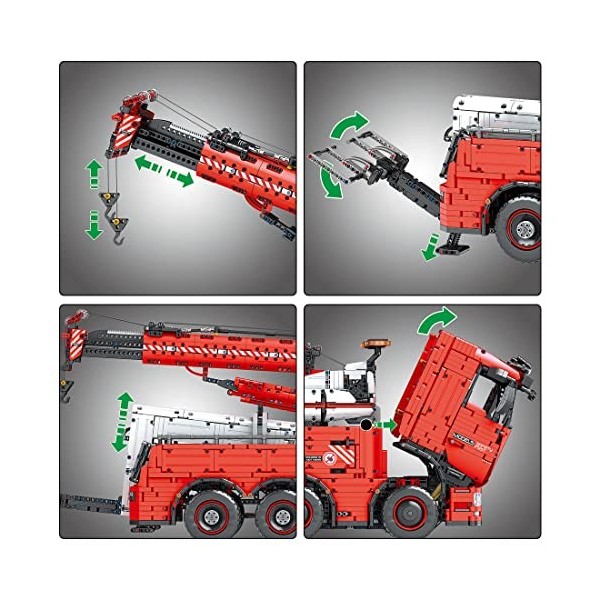 MayB Technic Dépanneuse - Le Camion avec Grue Pneumatique, Jeu de Construction avec Contrôle APP, Compatible avec Lego Techni