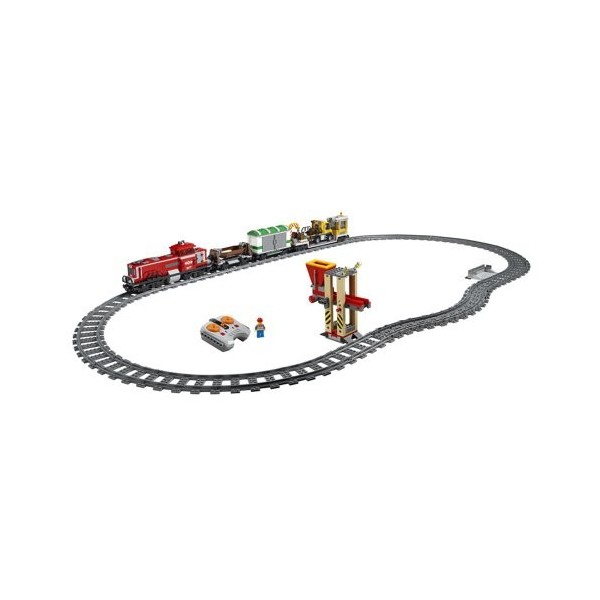 Lego City 3677 - Jeu de construction - Le train de marchandises rouge