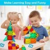 MOOKCUY Blocs Construction Magnétiques pour Enfants de 3 à 8 Ans,Jeux de Construction Educatif Jeux Enfant Cadeau danniversa