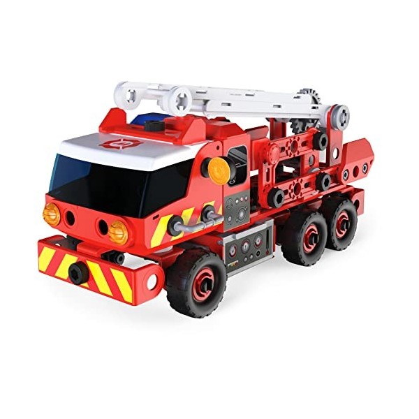 MECCANO - Camion DE Pompiers Junior - Jeu de Construction avec Sons, Lumières Et Outils - Camion de Pompiers de 150 pièces - 