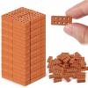 Harrycle 50 Pièces Mini Briques Rouges Briques Miniatures Briques de Construction Petits Modèles de Briques Jouet de Brique p