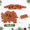 Harrycle 50 Pièces Mini Briques Rouges Briques Miniatures Briques de Construction Petits Modèles de Briques Jouet de Brique p