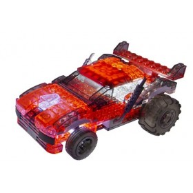 Laser Pegs, Véhicule Rouge-4 en 1-185 pcs, Construction, Brique Lumineuse, Jouet pour Enfants dès 8 Ans, LAU01, Multicolore