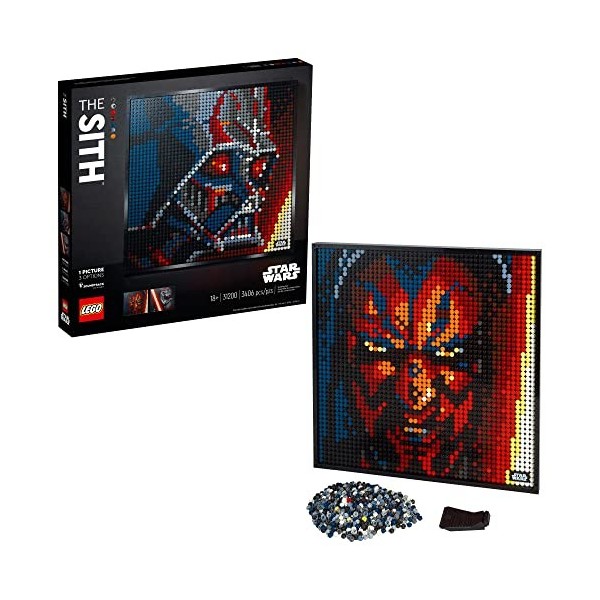 LEGO Art Star Wars The Sith 31200 Creative Sith Lord Building Kit. an Elegant Piece for Adults who Love Mindful Art Projects 