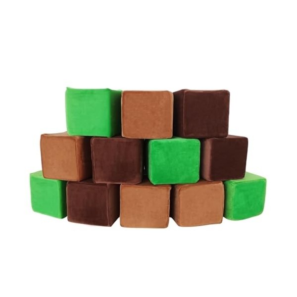 Peluche Mousse Blocs - Construire et Empiler Jouets de pépinière pour Les Tout-Petits Garçons Filles, Doux et Lisse, Apprenti