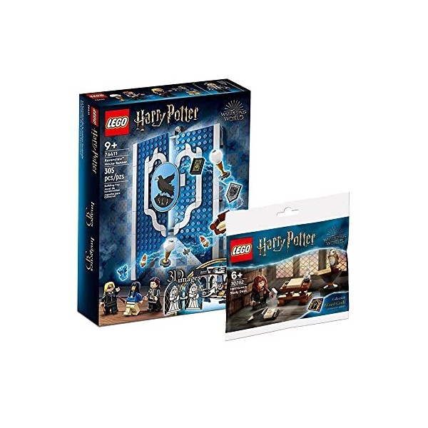 Lego Harry Potter Kit : Bannière de maison Serdaigle Poudlard 76411 + bureau Hermione 30392 polybag 