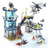 QLT City - Lot de 565 blocs de construction à pince - Compatible avec Lego City - Avec hélicoptère, bateau, cadeau pour garço