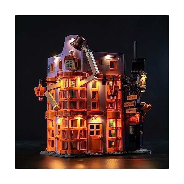 Kit déclairage LED pour Lego Weasleys Wizard Wheezes, kit déclairage pour Lego 76422 Diagon Alley : Weasleys Wizard Wheez