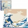 Art Hokusai Grande vague - Jouet de construction japonais pour garçons et filles - Loisirs pour adultes - 8 à 14 blocs de ser