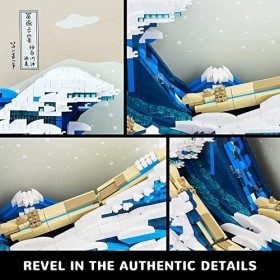 Art Hokusai Grande vague - Jouet de construction japonais pour garçons et filles - Loisirs pour adultes - 8 à 14 blocs de ser