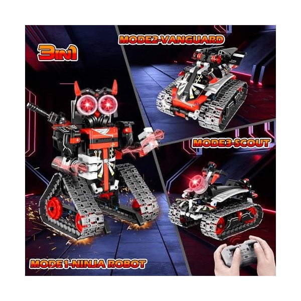 HOGOKIDS Technic Robots Télécommandés Enfants 520 PCS 3 en 1 RC Jouets de  Construction avec App & Télécommande Cadeaux 6-12+ Ans - Cdiscount Jeux -  Jouets