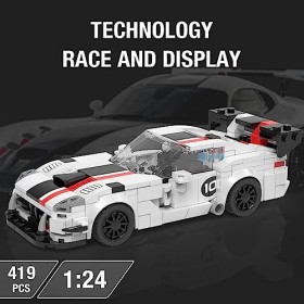 HIGH GODO Supersportwagen 683 Jeu de construction Voiture de course Speed Modèle Champion Auto Viper 419 pièces, cadeaux pour