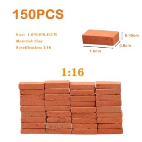 XinYuor 150PCS Briques Miniatures,Mini Construction Briques,Mini Briques pour AméNagement Paysager Briques,Miniature Modèle B