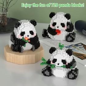 TNSLAND Panda 3 en 1 - Jouet de construction - Blocs de construction - Jouet de construction - 720 pièces - Jouet de construc