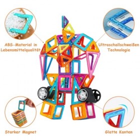 kejector Blocs magnétiques, Lot de 158 Blocs de Construction