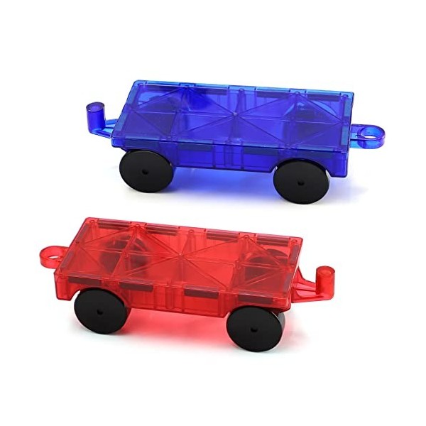 wooant Lot de 2 Blocs de Construction magnétiques pour Voiture, Jouets pour Filles de 3 4 5 6 7 8 Ans et Plus, ajouts magnéti