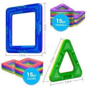 Desire Deluxe Lot de 30 blocs de construction magnétiques pour enfants - Blocs éducatifs STEM pour garçons et filles âgés de 