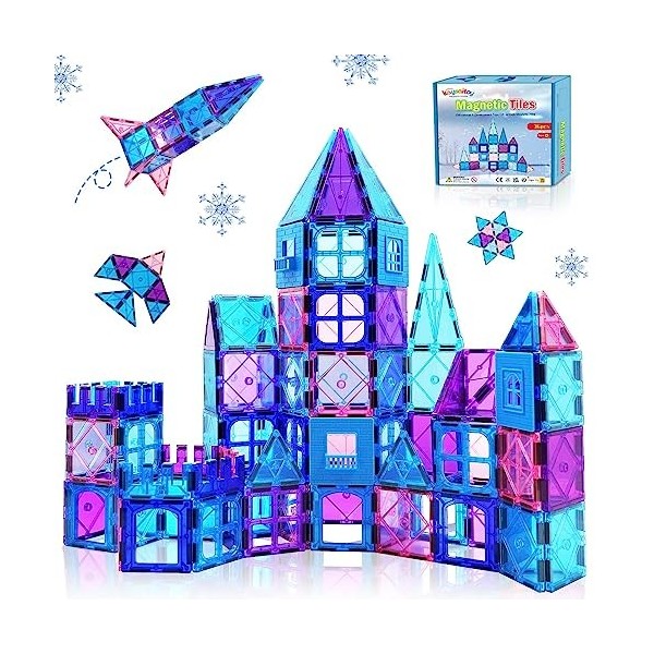 Jeu De Construction Magnétique 150 Pièces 'Aventure Cubique' - Pour Enfants 4-8 Ans, Avec Squelettes, Rails, Famille