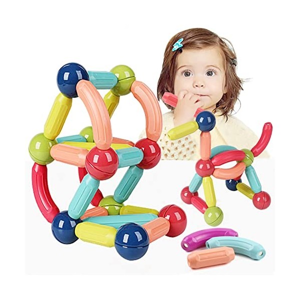 42 seulement bloc de construction magnétique jeu enfant 3 ans -  construction magnetique enfant jeux fille 3 ans - jeux magnet